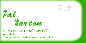 pal marton business card